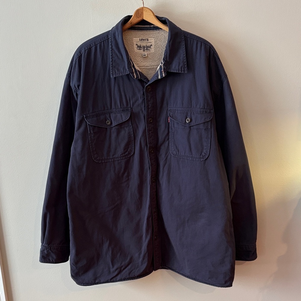 Levi’s Chore Coat Sherpa Lined Navy Size XXL